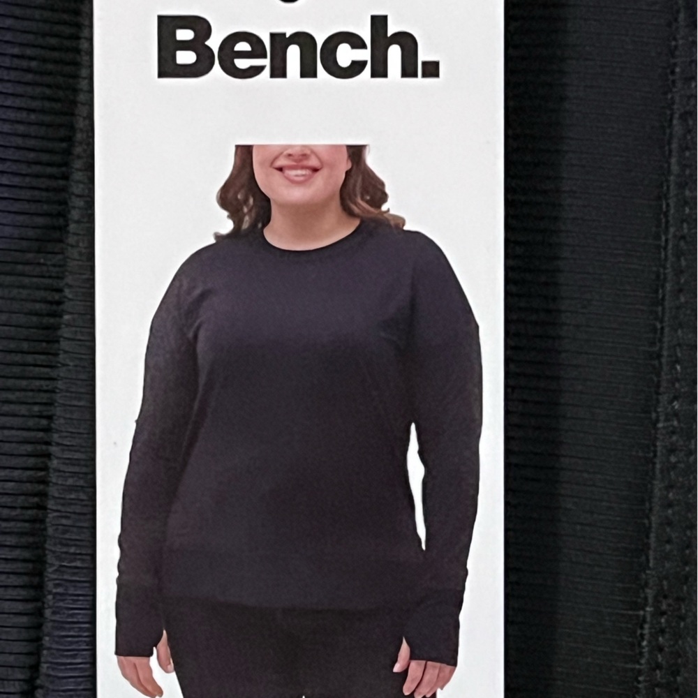 NWT Bench Split Hem Long Sleeve Top Jersey Black Size XXL